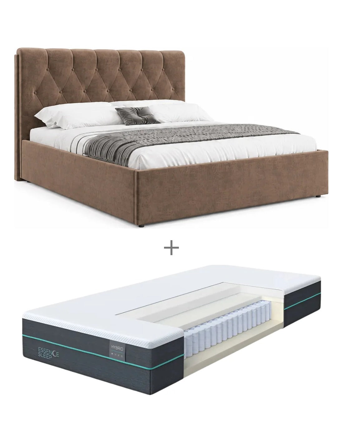 160x200 Lova Imperija + Essence Sleep Hybrid čiužinys